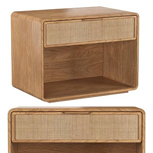 3D SANTIAGO CANE OPEN NIGHTSTAND