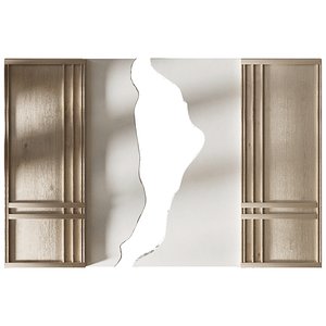 3D Wall panel wood gypsum 2