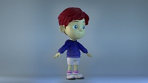 Animated characters Little Boys students passersby boy