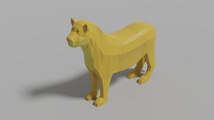 lion lioness 3D model