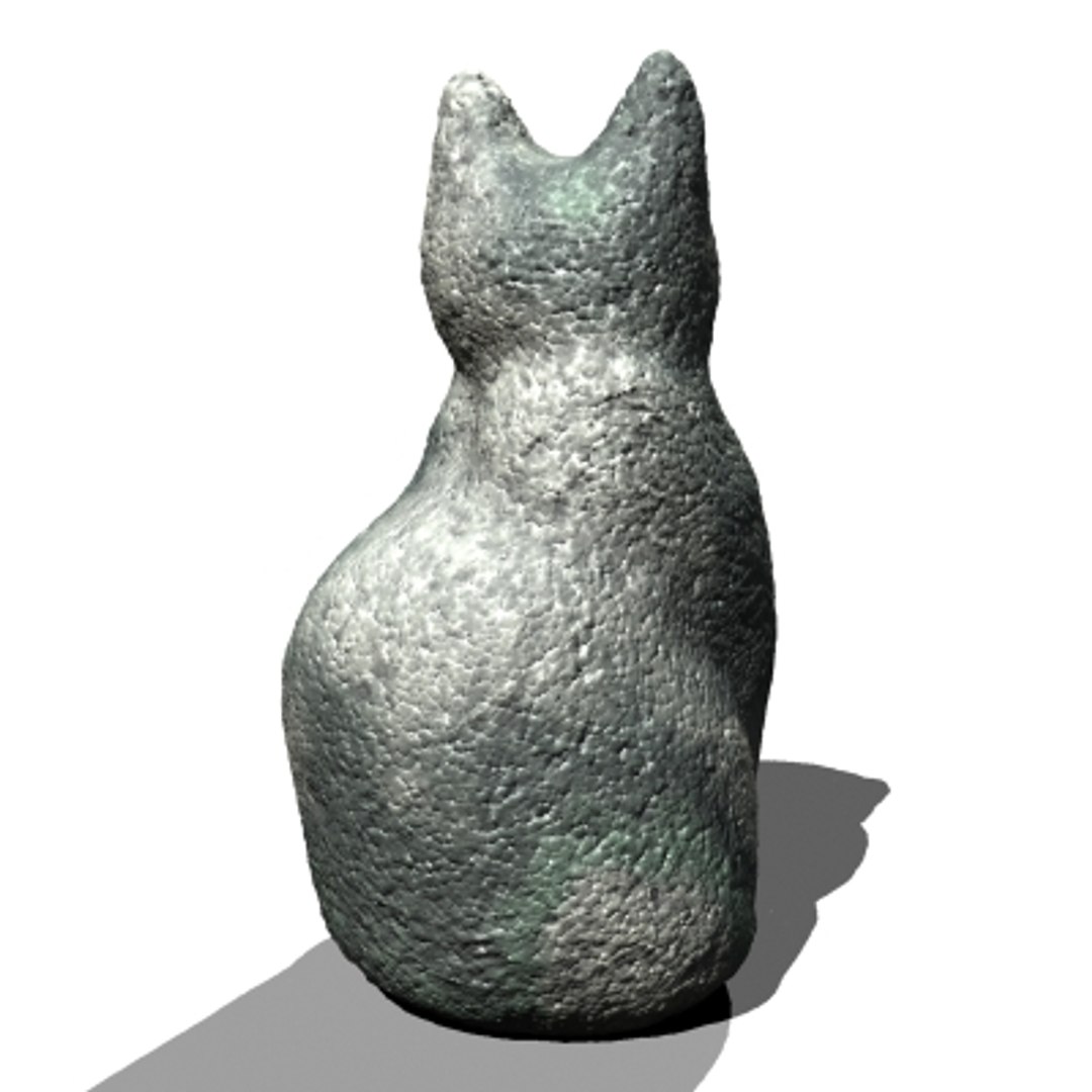 3d cat ornament garden