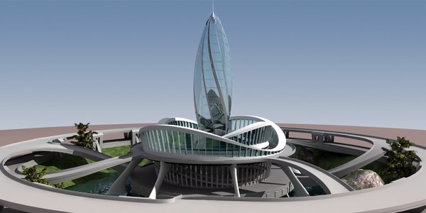 Originally modern building 3D model - TurboSquid 1337709
