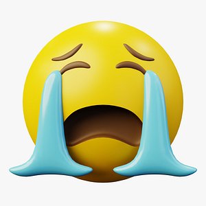Crying Yellow Ball Emoticon Emoji or Smiley