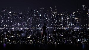 Cyberpunk Megacity Rooftop - Sci-Fi City Environment