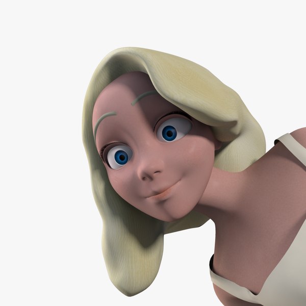 3d ma bride cartoon rigged character