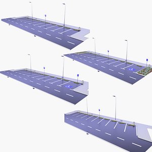 Professional Car Parking Lots SET v6