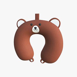 3D model Cartoon Bear U-Shaped Neck Pillow