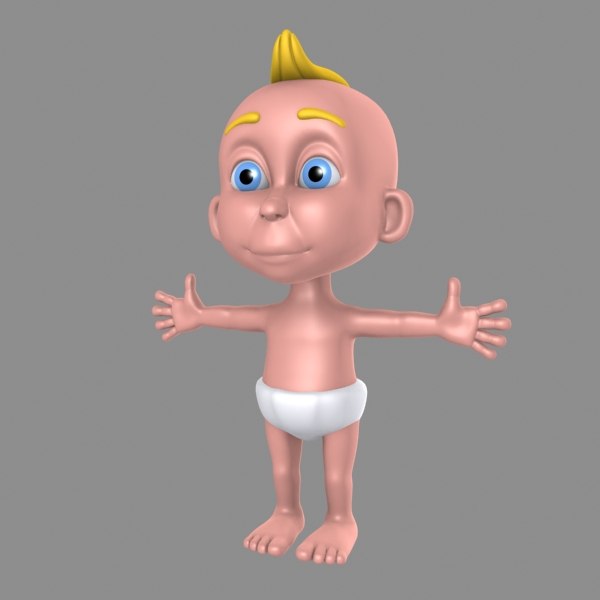 3d cartoon baby boy