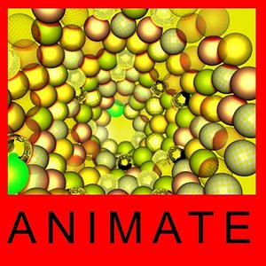 3d golden spheres model