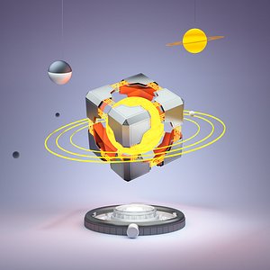 Scifi tech cube energy power space allspark universe sun solar Galaxy planet