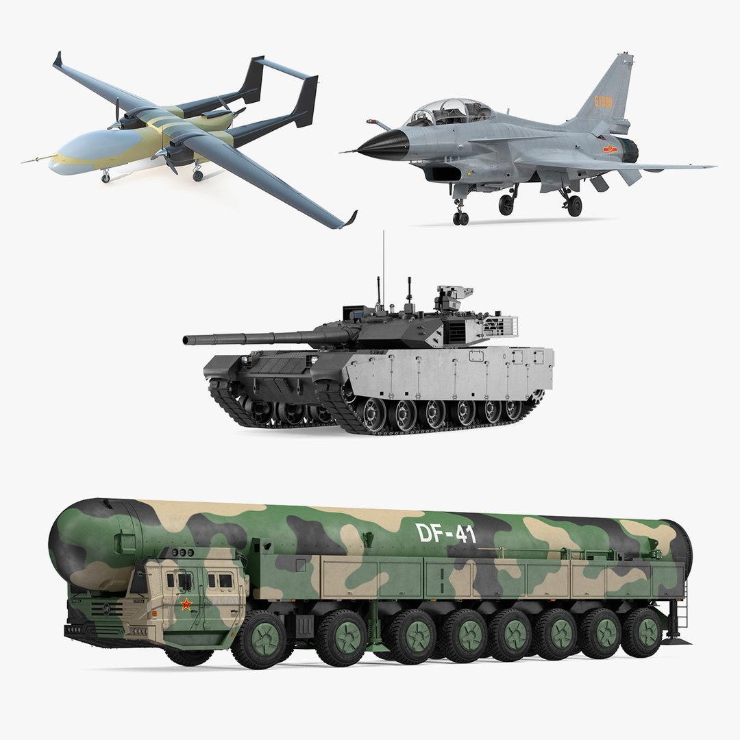 Chinese Army Defense Collection 2 3D model preview