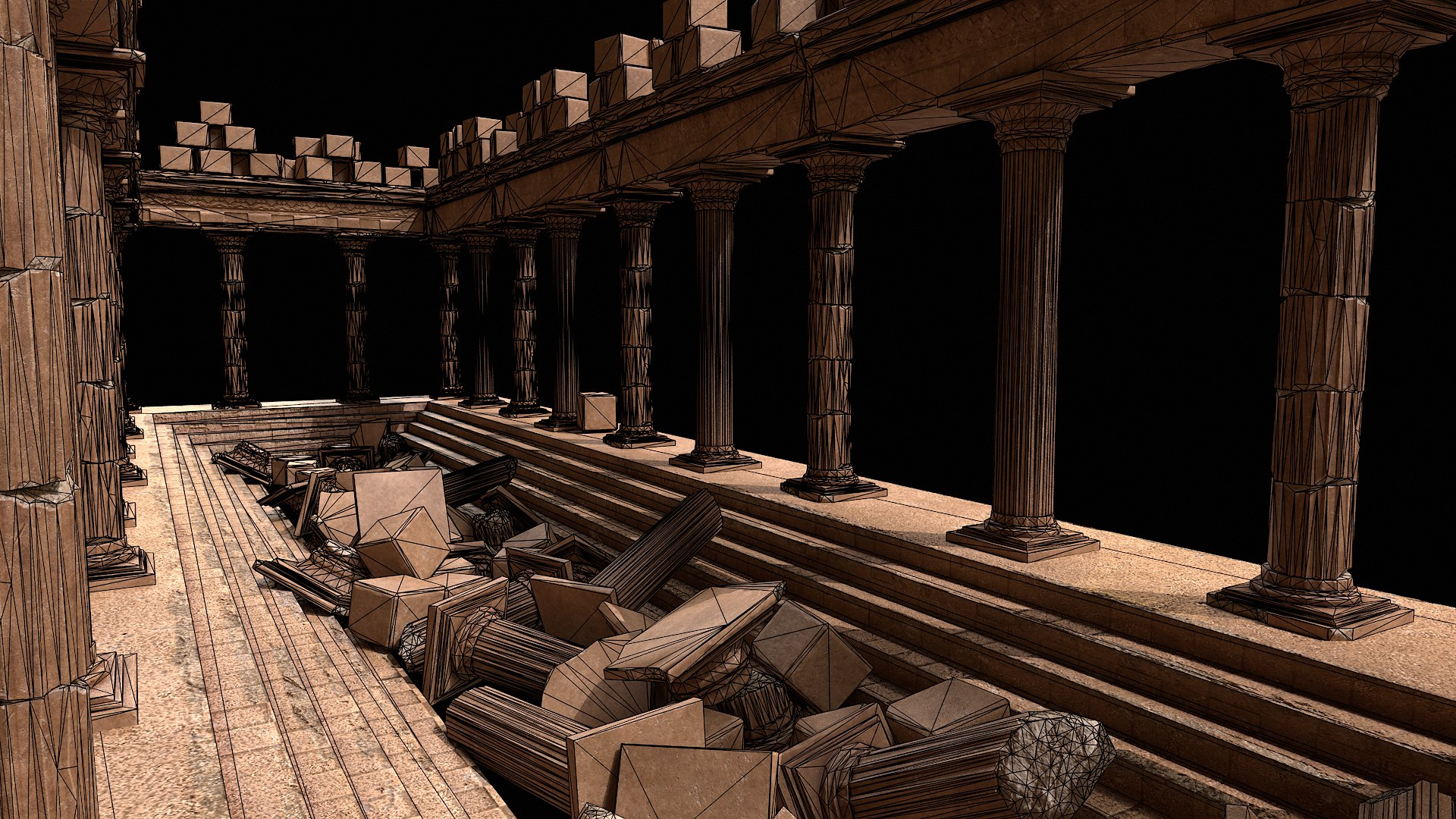 Ancient Columns Ruins Pack 3D Model - TurboSquid 2358550