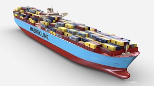 Container ship 3D
