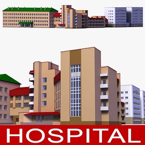 hospital building 3d lwo