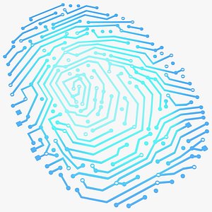 Electronic Fingerprint Blue Light