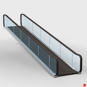escalator elevator stairs 3d model