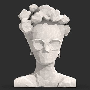 3D Frida Kahlo Low Poly model