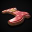 3D Red White Decorated Gingerbread Boot model