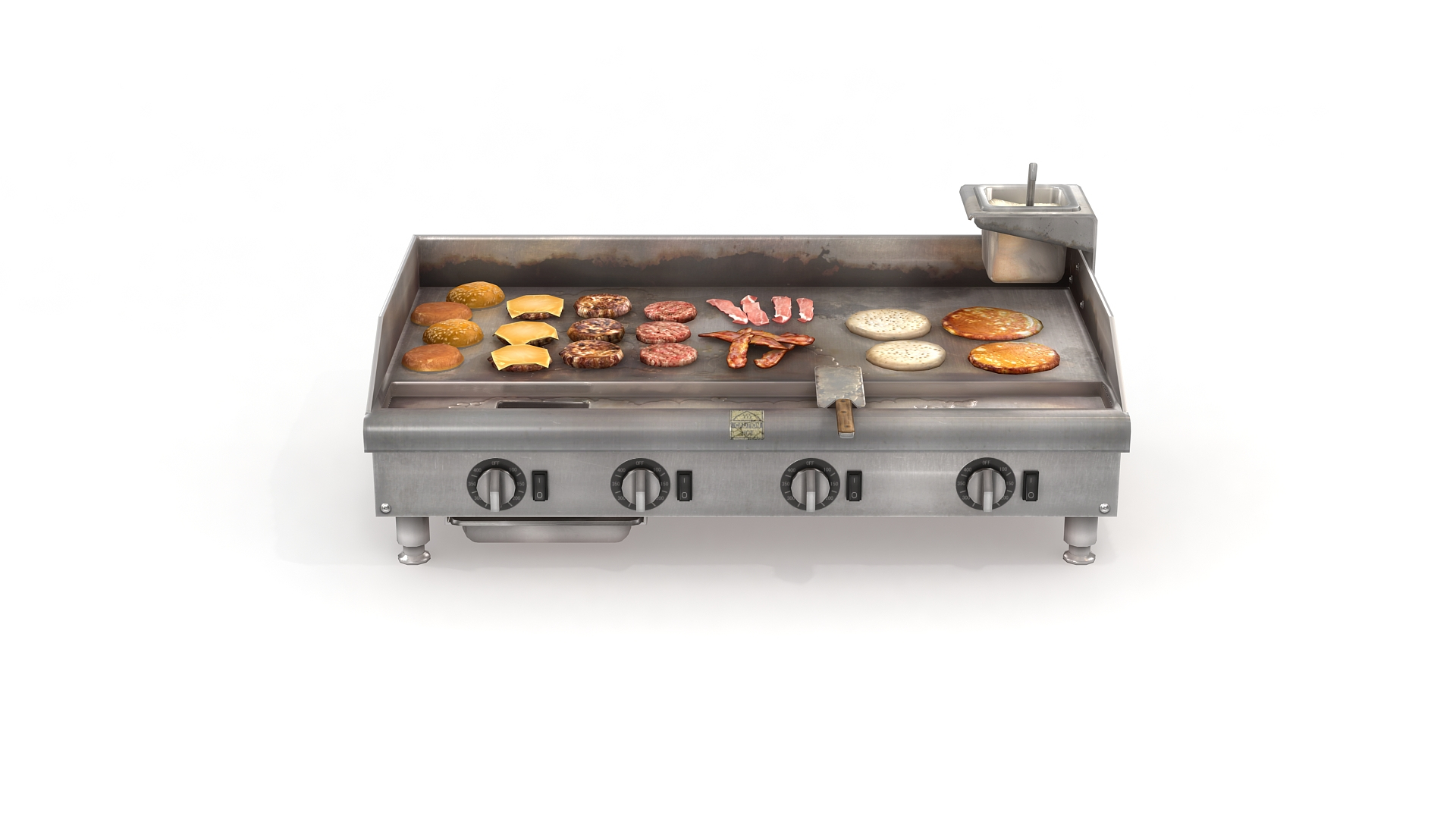Commercial Kitchen Griddle 3D TurboSquid 1576816