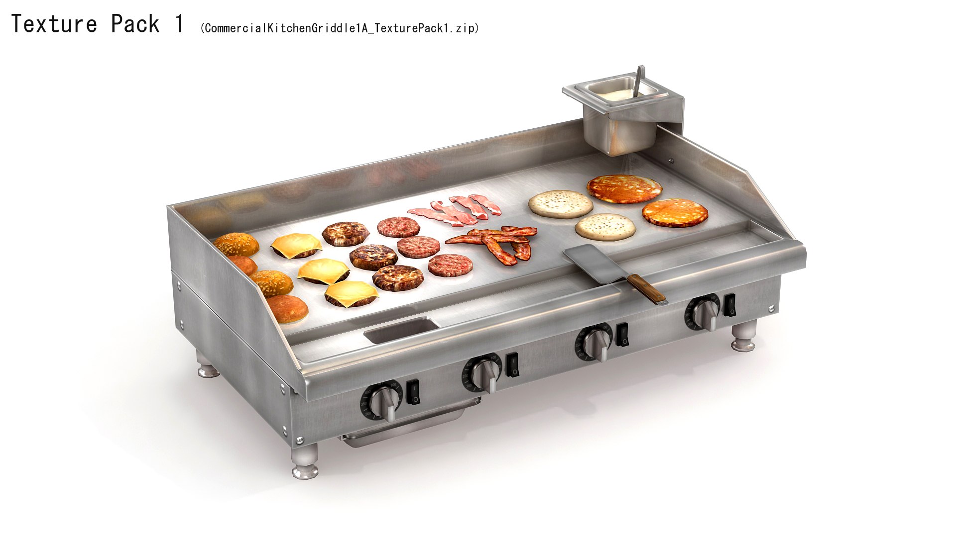 Commercial Kitchen Griddle 3D TurboSquid 1576816