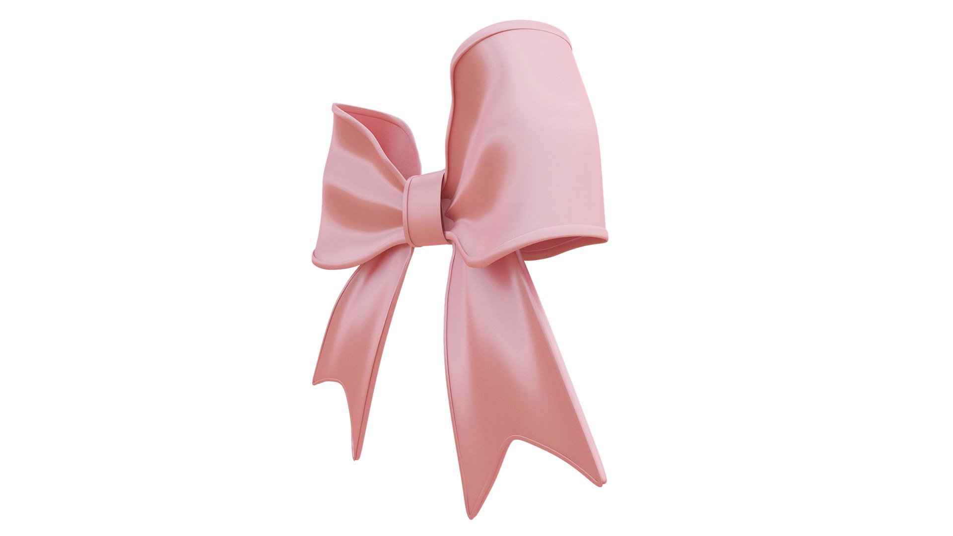 3D Pink bow model - TurboSquid 1873412