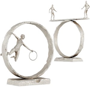 Human Sculptures 22 Human And Circles 3D