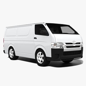 3D Toyota Hiace Panel Van model