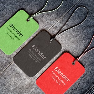 Hang Tag Mockup With Lighting