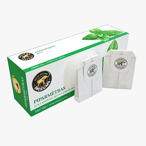 3D Peppermint Tea Paper Box With Tea Bags