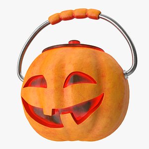 Jack-o-Lantern Widegrin Bucket 3D model