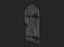 3D wooden medieval door