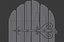 3D wooden medieval door