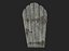 3D wooden medieval door