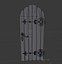 3D wooden medieval door