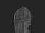 3D wooden medieval door