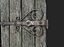 3D wooden medieval door
