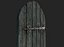 3D wooden medieval door