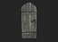 3D wooden medieval door