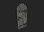 3D wooden medieval door