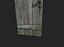 3D wooden medieval door