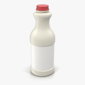 Milk Plastic Pint Generic 3D Model