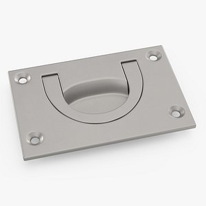 3D Kitchen Cabinet Handle Recessed Silver