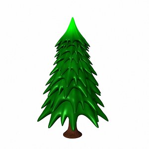 free cartoon tree 3d model