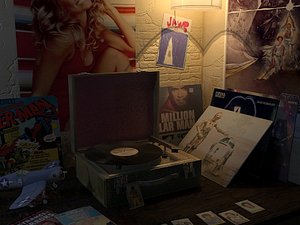 max vintage record player