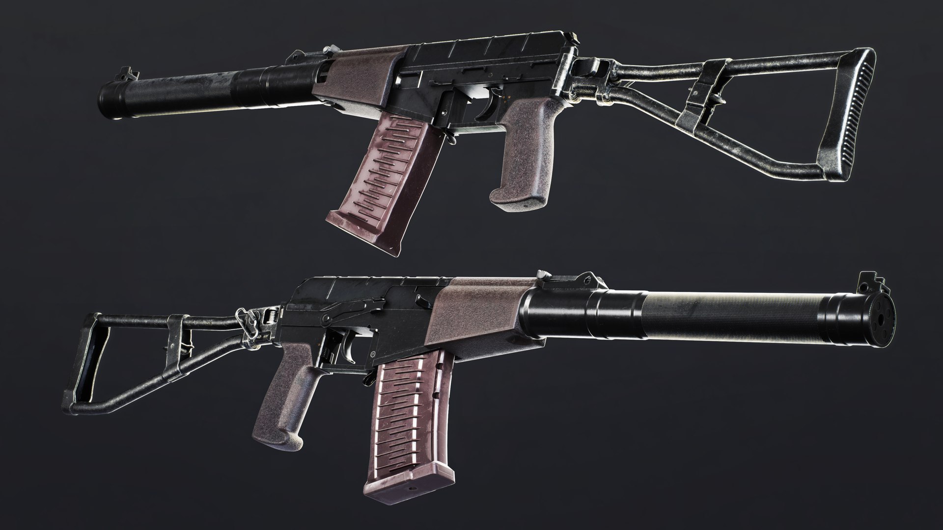 3D Model AS VAL Game Ready Weapon - TurboSquid 2041810