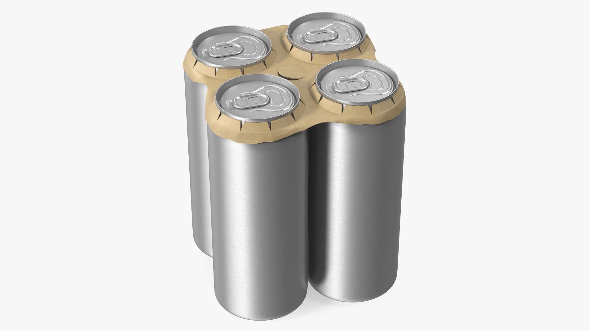 4 Pack Cardboard Large Can Holder 3D model preview