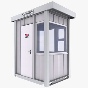 3d security booth model