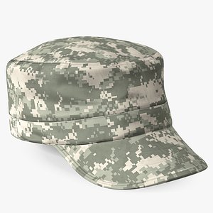 3D model US Army Patrol Cap Digital Camouflage Hat VR / AR / low