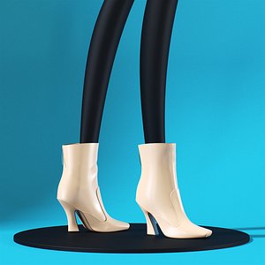 Fendi White Ankle Boots