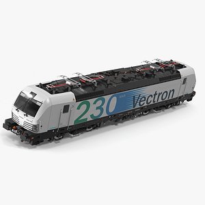 Siemens Vectron Locomotive White Rigged for Cinema 4D